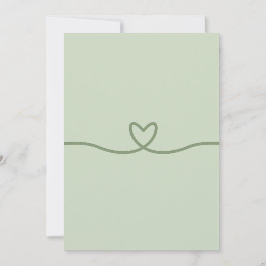 Sage Retro Funky Disco Wedding - Bold Modern Fun Einladung (Rückseite)