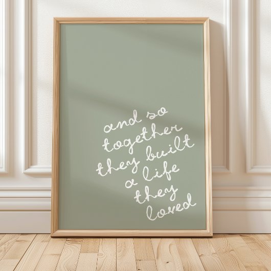 Sage Romantik Wall Art Zitat Poster