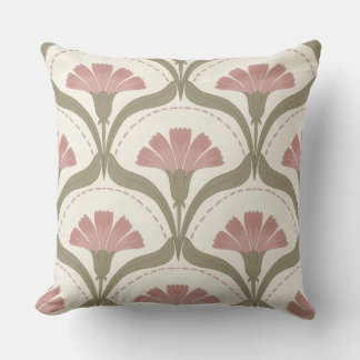 Sage & Rose Floral Throw Pillow Kissen