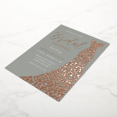 Sage & Rose Gold Gown Bridal Shower Folieneinladung (Gedreht)