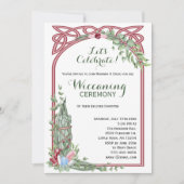 Sage & Rose Herbal Crystal Bouquet Baby Wiccaning Einladung (Vorderseite)