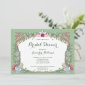 Sage & Rose Herbal Crystal Bouquet Brautparty Einladung (Stehend Vorderseite)