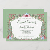 Sage & Rose Herbal Crystal Bouquet Brautparty Einladung (Vorne/Hinten)