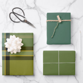 Sage & Rosemary Wrapping Paper Flat Sheet Set of 3 Geschenkpapier Set