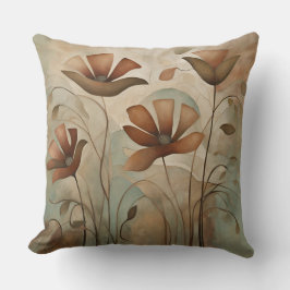 Sage Rust Decorative Floral Kissen