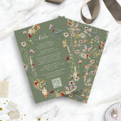 Sage Rustic Boho Wildblume Enclosure Card Begleitkarte