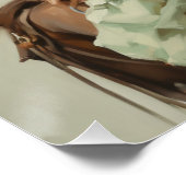 Sage Saddle: Cowgirl Wall Art Poster (Ecke)