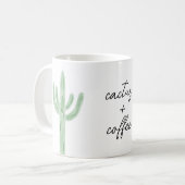 Sage Saguaro Cactus Plus Coffee Tasse (Vorderseite Links)