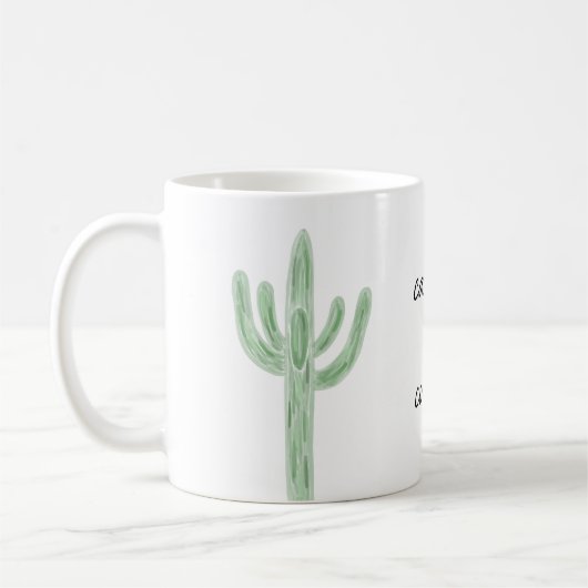 Sage Saguaro Cactus Plus Coffee Tasse (Links)
