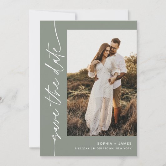 SAGE Save the Date mit QR-Code Bohemisch Einladung (Vorderseite)