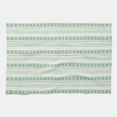 Sage Scallop Floral Stripe Coquette Geschirrtuch (Horizontal)