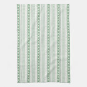 Sage Scallop Floral Stripe Coquette Geschirrtuch (Vertikal)