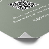 SAGE Share the Liebe Wedding Foto QR Code Poster (Ecke)