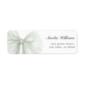 Sage Sheer Bow Minimal Return Label (Vorne)
