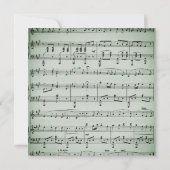 Sage Sheet Music Wedding Thema Einladung (Rückseite)