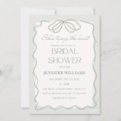 Sage Sie bindet das Brautparty der Brustspitze Einladung (Vorderseite)