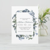 Sage Silver Green Floral Brautparty (Stehend Vorderseite)