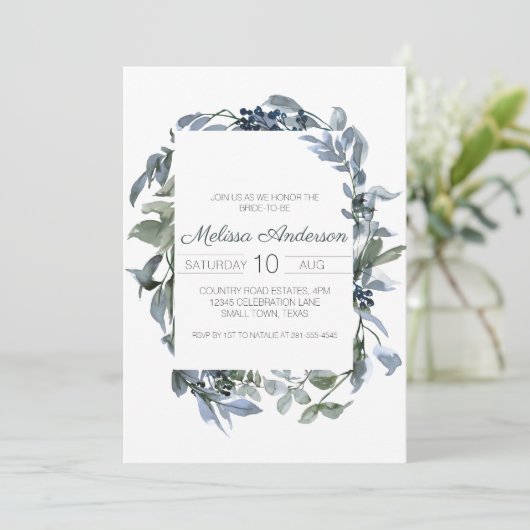 Sage Silver Green Floral Brautparty (Stehend Vorderseite)