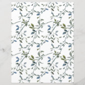 Sage Silver Green Floral Brautparty Bingo (Rückseite)