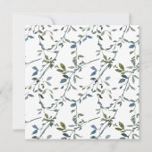 Sage Silver Green Floral Elegante Verlobung (Rückseite)