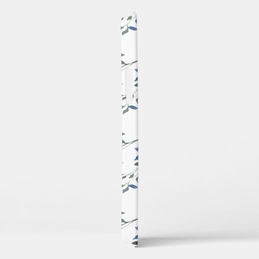 Sage Silver Green Floral Monogram Name Case-Mate iPhone Hülle (Rückseite / Rechts)