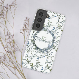 Sage Silver Green Floral Samsung Galaxy Hülle