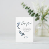 Sage Silver Green Floral Wedding Card Begleitkarte (Stehend Vorderseite)