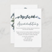 Sage Silver Green Floral Wedding Card Begleitkarte (Vorne/Hinten)