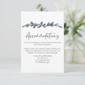 Sage Silver Green Floral Wedding Card Begleitkarte (Stehend Vorderseite)