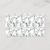Sage Silver Green Floral Wedding Platzkarte (Rückseite)
