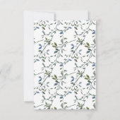 Sage Silver Green Floral Wedding RSVP Card Karte (Rückseite)