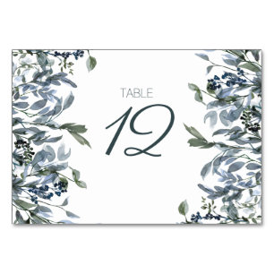 Sage Silver Green Floral Wedding Tischnummer