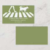 Sage Simple Dog Walking Image Pet Service Visitenkarte (Vorne/Hinten)