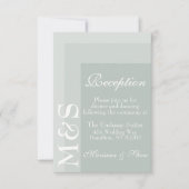 Sage Simple Modern Chic Script Wedding Card Dankeskarte (Vorderseite)