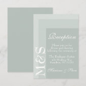 Sage Simple Modern Chic Script Wedding Card Dankeskarte (Vorne/Hinten)