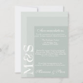 Sage Simple Modern Chic Script Wedding Card Dankeskarte (Vorderseite)