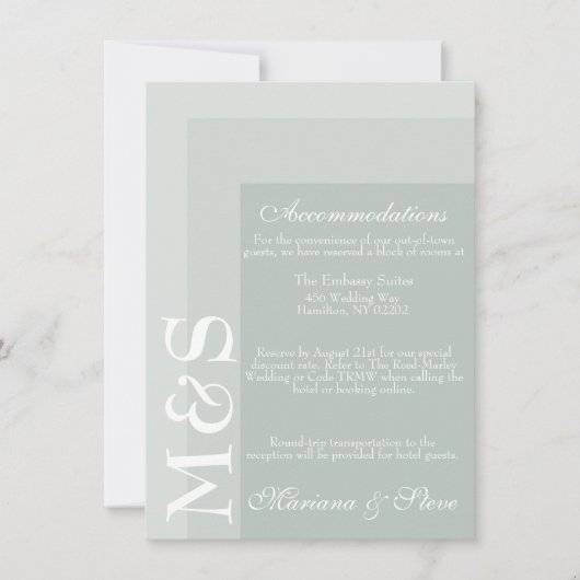 Sage Simple Modern Chic Script Wedding Card Dankeskarte (Vorderseite)