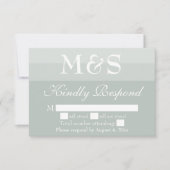 Sage Simple Modern Script Wedding RSVP Card Dankeskarte (Vorderseite)