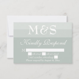 Sage Simple Modern Script Wedding RSVP Card Dankeskarte