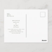 Sage Simple & Sleek Monogram Save the Date Postkarte (Rückseite)