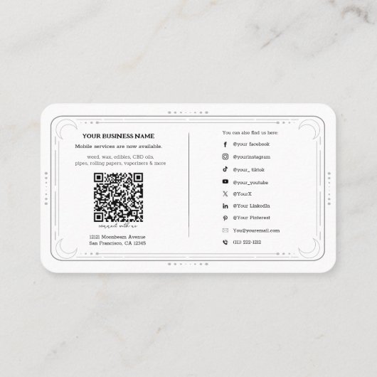 Sage Stick Cleansing Energy Wiccan Pagan Visitenkarte (Rückseite)