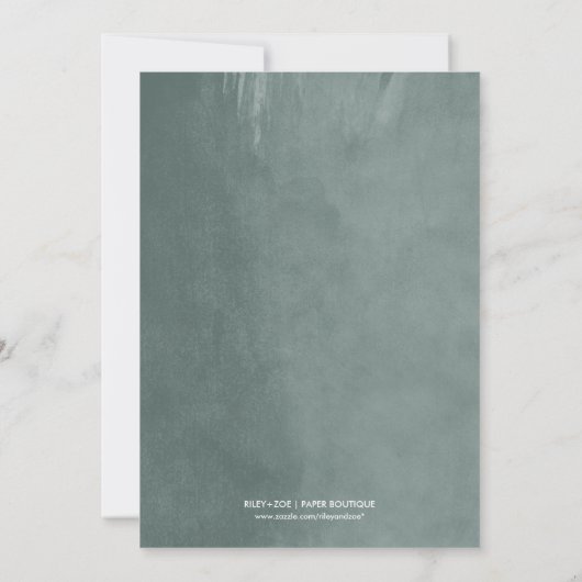 Sage String Lights Probe Dinner Einladung (Rückseite)