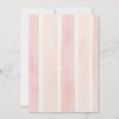 Sage Stripe Little watercolor Lamb Baby Shower Einladung (Rückseite)