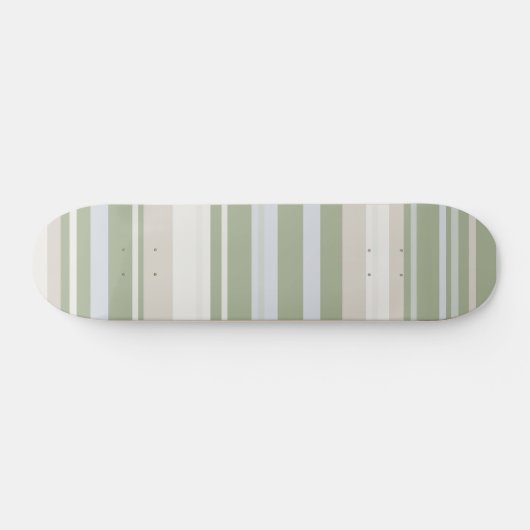 Sage Stripes Minimalistisch ästhetisches Skateboar Skateboard (Horizontal)