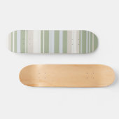 Sage Stripes Minimalistisch ästhetisches Skateboar Skateboard (Horizontal)