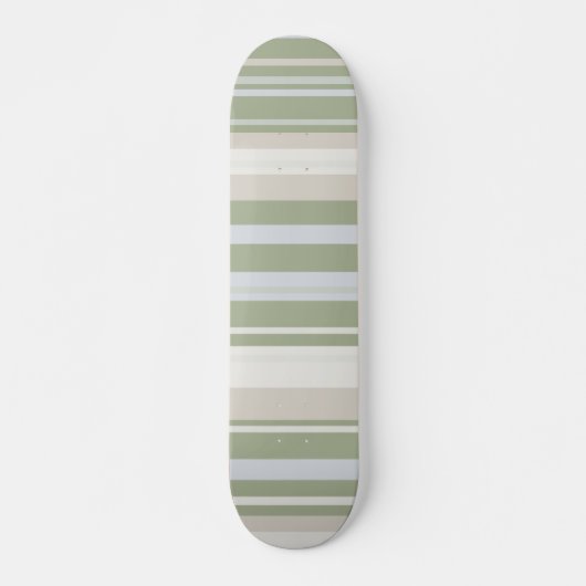 Sage Stripes Minimalistisch ästhetisches Skateboar Skateboard (Vorne)