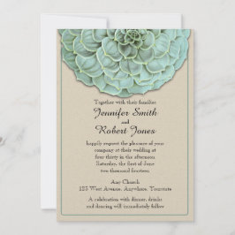Sage Succulent Wedding Einladung