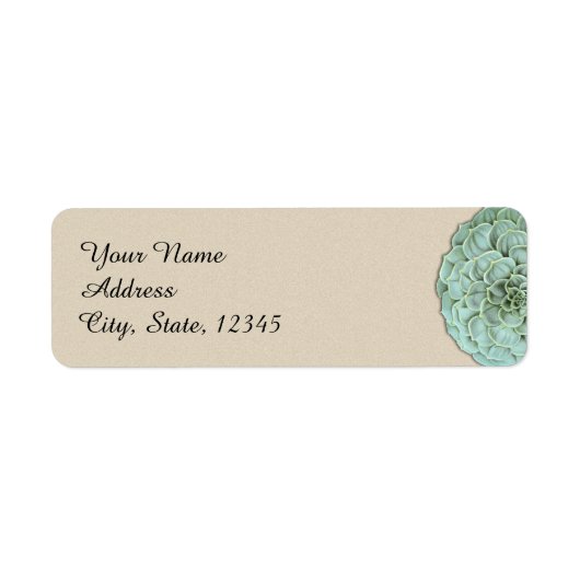 Sage Succulent Wedding Label (Vorne)