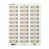 Sage Succulent Wedding Label (Vorne)