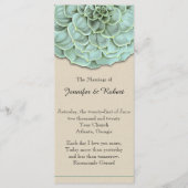 Sage Succulent Wedding Program Programm (Vorderseite)
